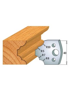 Coppia coltelli sagomati lavorazione legno per fresa toupie 40mm mod.22