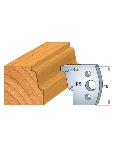 1 - Coppia coltelli sagomati lavorazione legno per fresa toupie 40mm mod.31