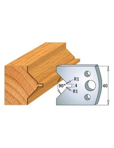 1 - Coppia coltelli sagomati lavorazione legno per fresa toupie 40mm mod.72