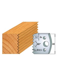 1 - Coppia coltelli sagomati lavorazione legno per fresa toupie 40mm mod.77