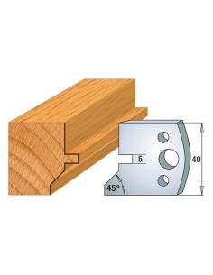 1 - Coppia coltelli sagomati lavorazione legno per fresa toupie 40mm mod.83