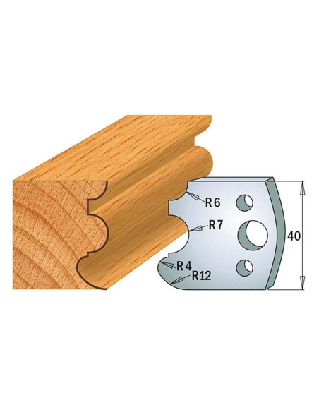 1 - Coppia coltelli sagomati lavorazione legno per fresa toupie 40mm mod.88