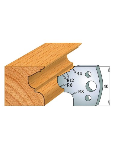 1 - Coppia coltelli sagomati lavorazione legno per fresa toupie 40mm mod.89