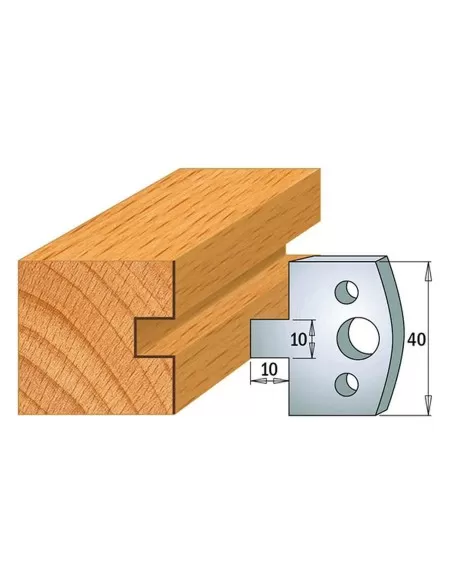 1 - Coppia coltelli sagomati lavorazione legno per fresa toupie 40mm mod.91