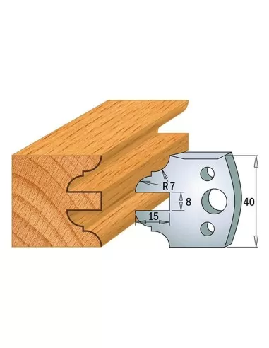 1 - Coppia coltelli sagomati lavorazione legno per fresa toupie 40mm mod.99