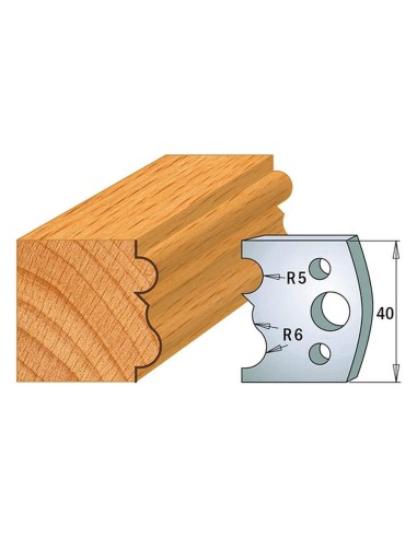 1 - Coppia coltelli sagomati lavorazione legno per fresa toupie 40mm mod.29