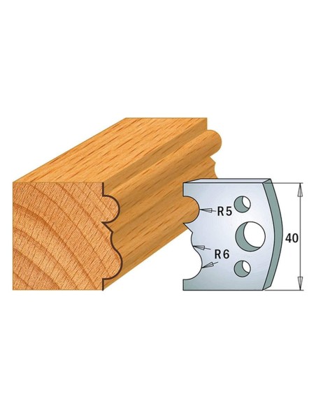 1 - Coppia coltelli sagomati lavorazione legno per fresa toupie 40mm mod.29