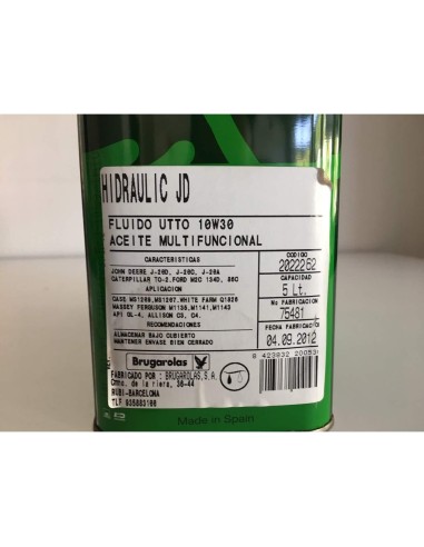 3 - Olio multifunzione BRUGAROLAS hidraulic jd lt.5