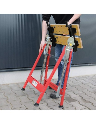 Cavalletto banco piano lavoro pieghevole richiudibile con morse holzmann wst10
