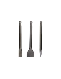1 - Kit 3 scalpelli di ricambio per martello demolitore pneumatico Scheppach aero spade