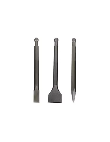 1 - Kit 3 scalpelli di ricambio per martello demolitore pneumatico Scheppach aero spade