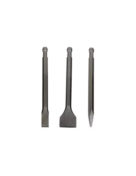 1 - Kit 3 scalpelli di ricambio per martello demolitore pneumatico Scheppach aero spade
