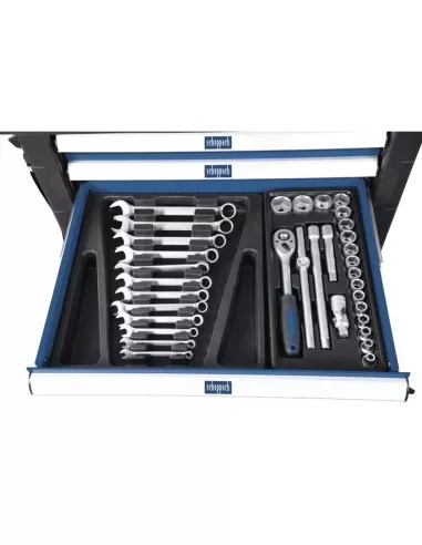 Carrello porta utensili con attrezzi per officina 263pz Scheppach tw1000