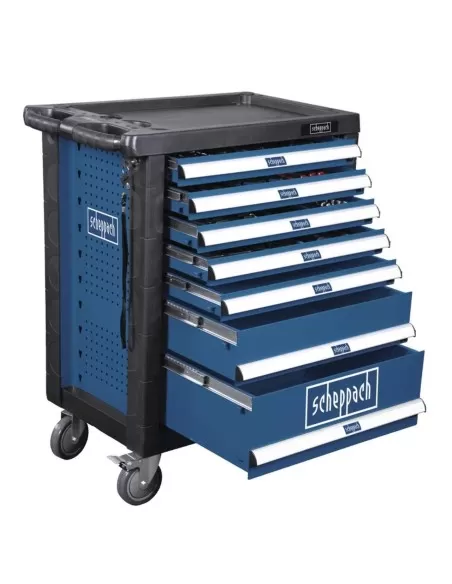 Carrello porta utensili con attrezzi per officina 263pz Scheppach tw1000