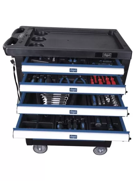 Carrello porta utensili con attrezzi per officina 263pz Scheppach tw1000