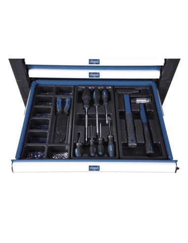 Carrello porta utensili con attrezzi per officina 263pz Scheppach tw1000