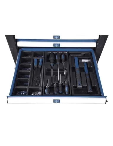 Carrello porta utensili con attrezzi per officina 263pz Scheppach tw1000