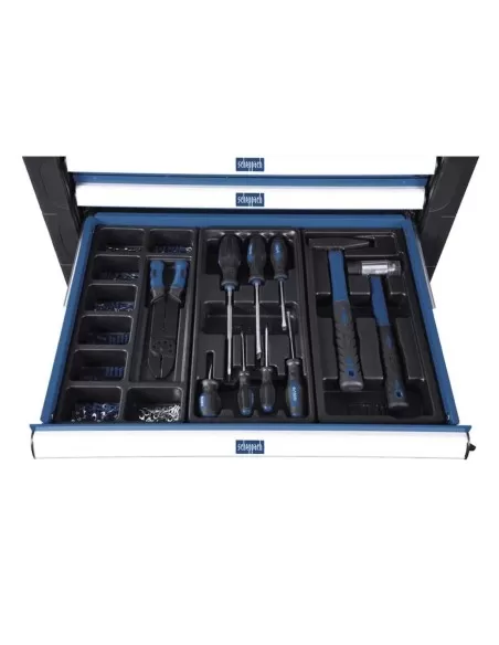 Carrello porta utensili con attrezzi per officina 263pz Scheppach tw1000