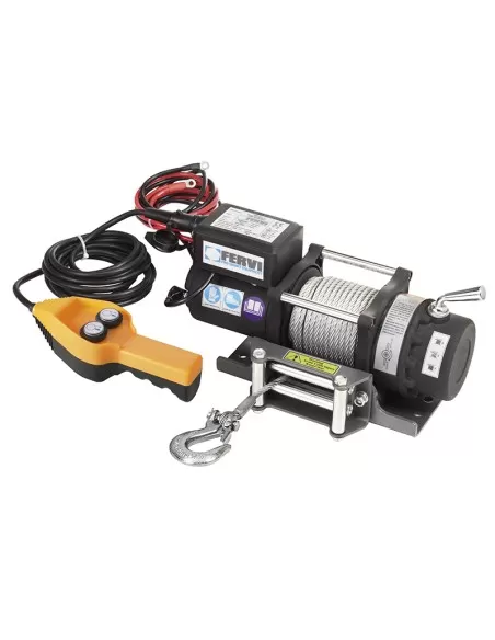 Argano vericello paranco montacarichi elettrico 12 v Fervi 0630/2200