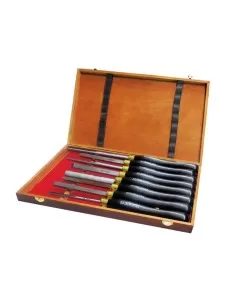 Set sgorbie scalpelli hss per tornio legno 8 pz holzmann h8tlgn