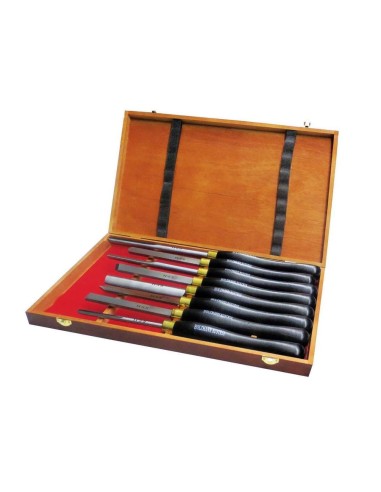 Set sgorbie scalpelli hss per tornio legno 8 pz holzmann h8tlgn