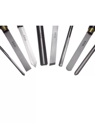 Set sgorbie scalpelli hss per tornio legno 8 pz holzmann h8tlgn
