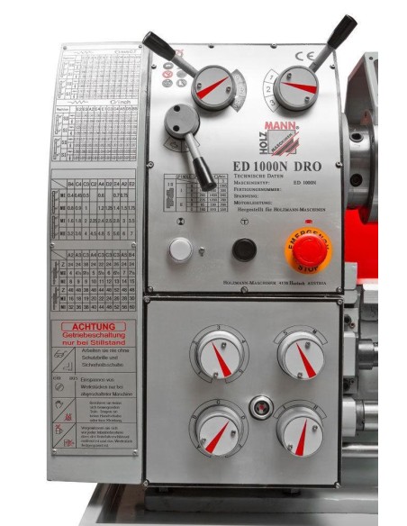 Tornio da ferro metallo parallelo con banco 400v holzmann ed1000n