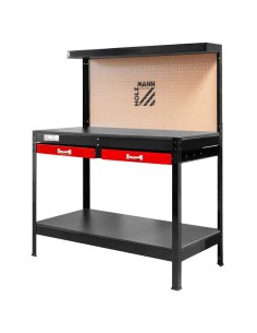 Banco da lavoro tavolo officina cassetti parete porta utensili holzmann wt06
