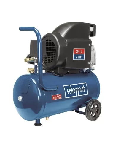 1 - Compressore aria lubrificato 24 litri 2,0 hp 8 bar Scheppach hc26