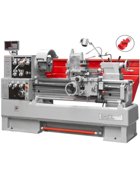 Tornio parallelo da ferro metallo con visualizzatore 400v holzmann ed1500indig80