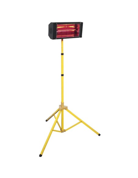 Lampada riscaldatore raggi infrarossi riscaldante 1,3 kw treppiede Fervi r609a