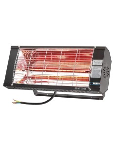 Riscaldatore elettrico a raggi infrarossi ip20 fissaggio parete 2000w Fervi r610