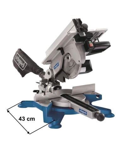 2 - Troncatrice combinata per legno con pianetto lama 254mm 1800w Scheppach hm100t