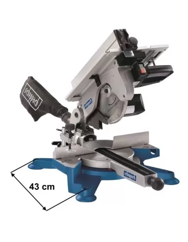 2 - Troncatrice combinata per legno con pianetto lama 254mm 1800w Scheppach hm100t