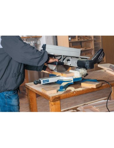 4 - Troncatrice combinata per legno con pianetto lama 254mm 1800w Scheppach hm100t