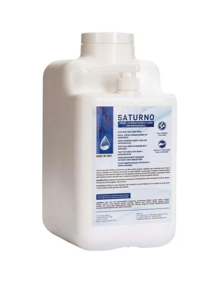 1 - Sapone crema lavamani bianca fluida 5 kg con dosatore KROLL saturno 3423