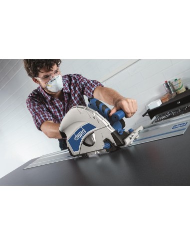 Sega circolare a immersione 210mm Scheppach pl75 barra guida 1400mm e accessori
