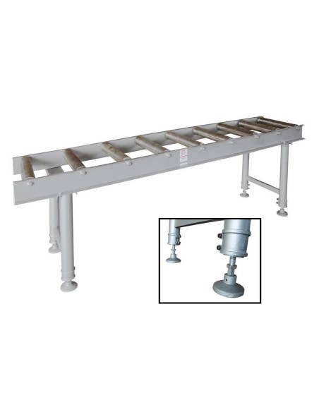 Rulliera folle a 9 rulli portata 700kg trasportatore 2 mt holzmann rb9