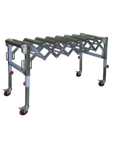 Carrello rulliera 9 rulli con ruote estensibile 500-1400 mm holzmann rb9a