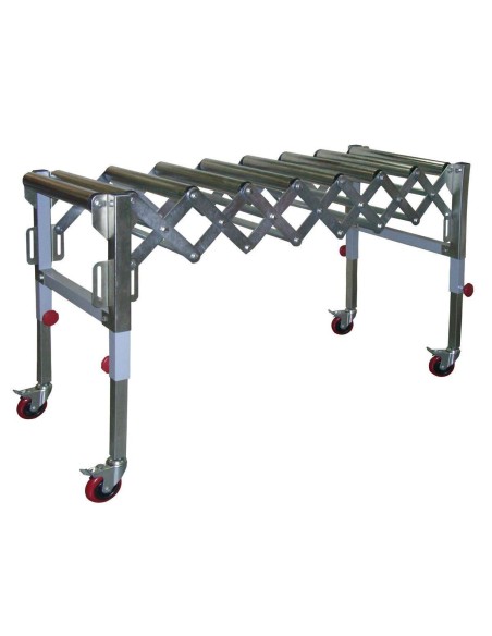 Carrello rulliera 9 rulli con ruote estensibile 500-1400 mm holzmann rb9a