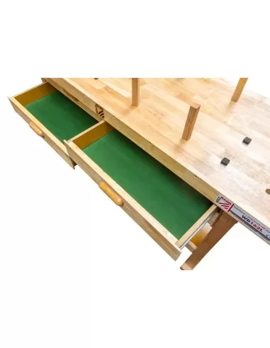 2 - Banco da lavoro in legno officina falegname 4 cassetti holzmann wb162l