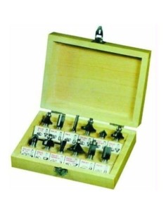 Set 12 frese da legno sagomate per fresatrici gambo ø 8 mm