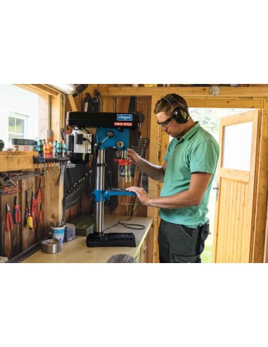 Trapano a colonna da banco velocita' regolabile +laser 550 w Scheppach dp19vario