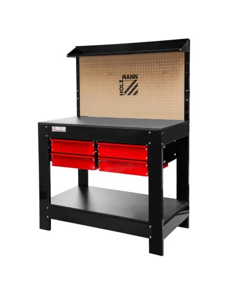 Banco da lavoro tavolo officina cassetti parete porta utensili holzmann wt37