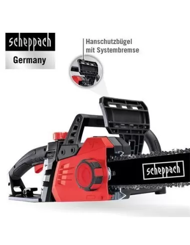 2 - Elettrosega 2400w 46cm tensionamento rapido della catena 18" Scheppach cse2600