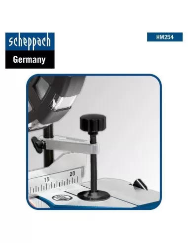 5 - Troncatrice radiale per legno Scheppach hm254 2000w sega circolare ø255 laser