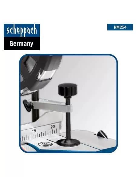 5 - Troncatrice radiale per legno Scheppach hm254 2000w sega circolare ø255 laser