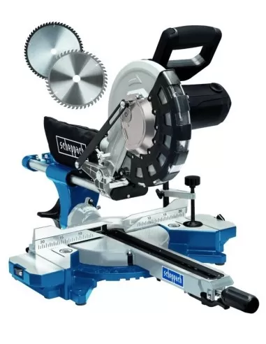 7 - Troncatrice radiale per legno Scheppach hm254 2000w sega circolare ø255 laser