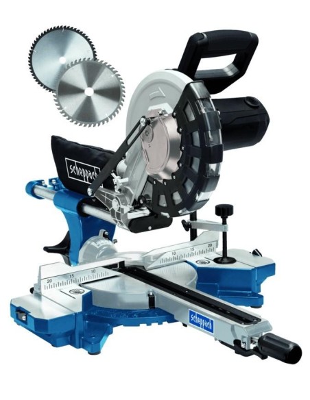 Troncatrice radiale per legno Scheppach hm254 2000w sega circolare ø255 laser