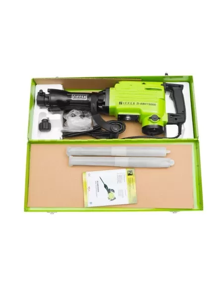 2 - Martello demolitore pneumatico perforatore 1500w Zipper zi-abh1500d